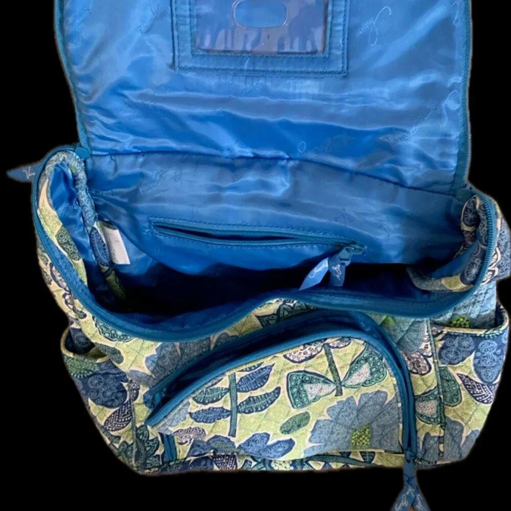 Vera Bradley Campus Tech Backpack in the retired Doodle Daisy pattern